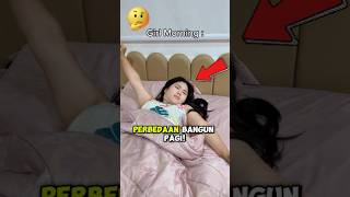 Perbedaan bangun pagi😱⁉️ #shortsviral #youtubeshorts