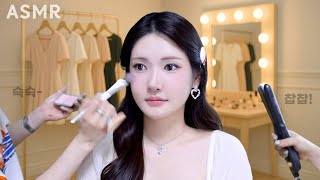 ASMR Getting Smokey Stage Makeup in an Idol Waiting Room🎤