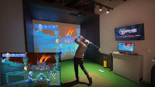 江東区　インドアゴルフ練習場・インドアゴルフレンジ　T-ONE Golf Studioで、トラックマンのゲームモード『キャノンボウル』！#ゴルフ #江東区#インドアゴルフ#トラックマン#24h