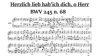 Bach - Herzlich lieb hab'ich dich, o Herr - BWV 245 n.68