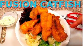 I made fusion fried Catfish | japanese fried Catfish easy 2 versions.