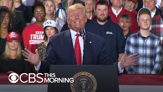 Trump defiantly mocks impeachment vote at Michigan rally