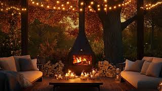 Falling Leaves and FIREPLACE Sounds For A Perfect Night's Sleep 😴 Relax in a cozy room