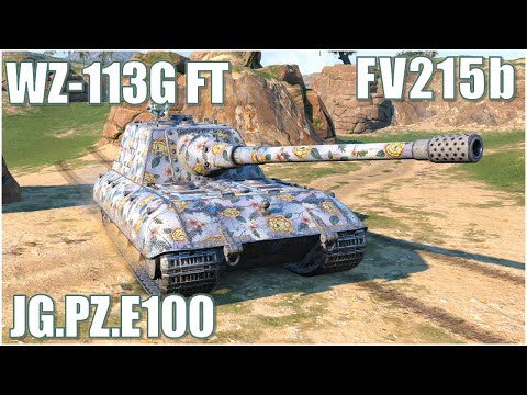 Jg.Pz.E100, WZ-113G FT y FV215b ● WoT Blitz