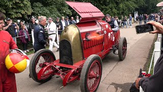 The Beast Of Turin - START UP - 1910 Fiat S76 28.4 Litre 4 Cylinder Engine Goodwood FOS