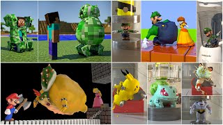 Bowser, Luigi, Creeper and Pokémon's - Death animations Compilation - [Fun ways to die] 🤪
