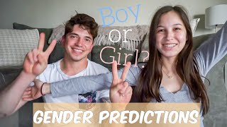 TESTING OLD WIVES TALES GENDER PREDICTIONS | ring test, symptoms + more!
