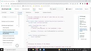 Java RecyclerView Adapter Part 1