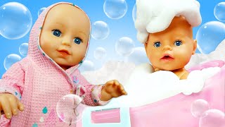 Bath Time With Baby Annabell Doll Baby Born Doll And Baby Toys A Baby Born Bath Tub