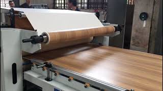 Finish foil on the Paper sticking machine （ cold roller lamintion machine）