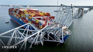 Baltimore Bridge Collapses After Cargo Ship Slams Into Base | Insider News