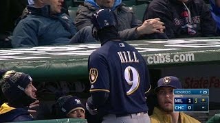 MIL@CHC: Hill hits sac fly to give Brewers early lead