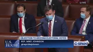 Congressman Johnson objects to the electoral college submission of Arizona