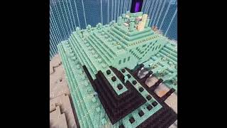 transforming ocean monument into nether in Minecraft #shorts