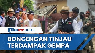 Dibonceng Ridwan Kamil Pakai Motor, Menko PMK Muhadjir Tinjau Lokasi Terdampak Gempa di Cianjur