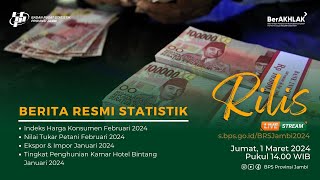 Live - Berita Resmi Statistik Provinsi Jambi 1 Maret 2024