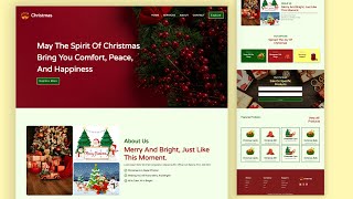 Build A Responsive Christmas Website Design using HTML CSS and JavaScript