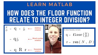 How does the floor function relate to integer division?