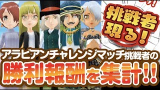 【みんゴル アプリ】アラビアンチャレンジマッチ挑戦者　バトル結果