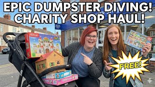 SHOCKING!! Why Do CHARITY SHOPS Do This!! COOL DUMPSTER DIVING HAUL WORTH 💰