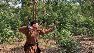 Spring special effects video ：bad shooting 7 liangzhi manchu bow 32inch 100lb 30inch 94lb