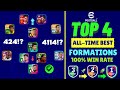 Top 4 All Time Best Formations To Reach Division 1 in #efootball2023 mobile 🥵 | 4114 available ?