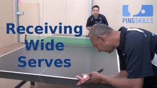 Returning a Lefty's Wide Table Tennis Serve