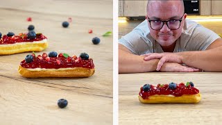 Eclair with pomegranate - A french classic...recreated