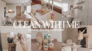 SPRING CLEAN WITH ME | entire house deep cleaning & extreme cleaning motivation