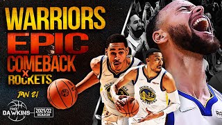 Steph Comes Up CLUTCH, Warriors Comeback To an EPiC Finish vs Rockets 😱 | Jan 21, 2022 | FreeDawkins
