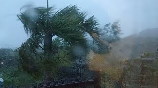 台風24号　沖縄を直撃 屋根ごと吹き飛ばされました。