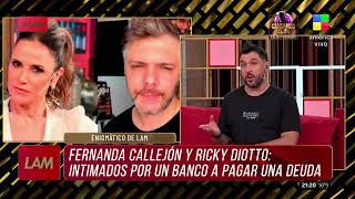 😱 INTIMACIÓN, DEUDAS Y ESCÁNDALO: Fernanda Callejón vs. Ricky Diotto