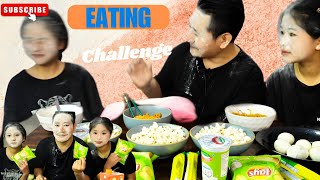 Crazy Eating and punishment challenge|Spicy Noodles| Eggs|Popcorn|Chips|Lassi