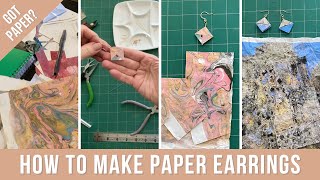 How to Make Paper Earrings with Momigami & Altered Papers