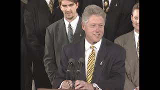 President Clinton With 1996 NHL Champs Colorado Avalanche (1997)