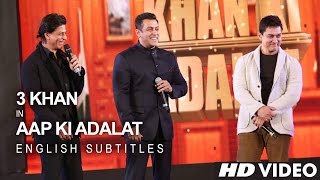 Shah Rukh KHAN, Salman KHAN & Aamir KHAN - 21 Years Of AAP KI ADALAT (English Subs)