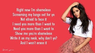 Camila Cabello - Shameless (Lyrics) 🎵