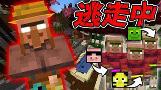 全員が村人に！？なりすました狂人から逃げろ！マイクラ逃走中で大発狂ww【帰宅部_マインクラフト】