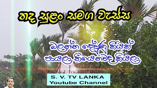 තද සුළං සමග වැස්ස | Rain with strong winds | s.v. tv lanka | youtube channel