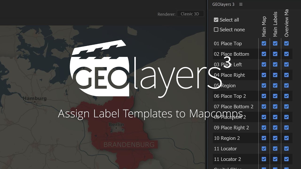 GEOlayers 3 Tutorial: Assign Label Templates To Mapcomps - YouTube