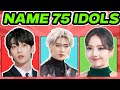 CAN YOU NAME THESE 75 KPOP IDOLS NAMES IN  SECOND 16 | K-pop GAMES |GUESS the Kpop idols | KPOP GAME