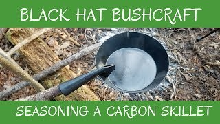 Seasoning a Skillet Over the Fire 🍳(How to Season a Carbon Steel Skillet)