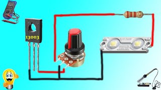 VOLTAGE REGULATOR USING TRANSISTOR|HOW TO MAKE LED DIMMER USING 13003 TRANSISTOR|13003 PROJECTS