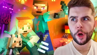 Reacting to NETHER WAR - Alex and Steve Life! (Minecraft Animation)😱