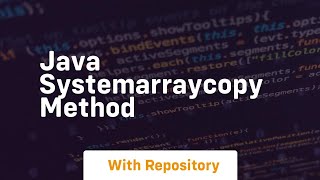 java systemarraycopy method