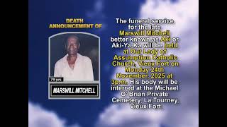 Marswill Mitchell ~ Short Obituary