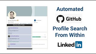 Can I Automatically Find Github Profiles On LinkedIn?
