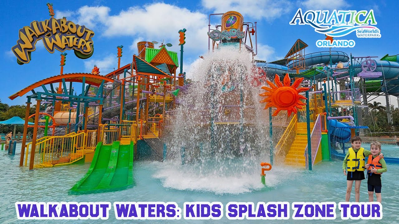 Walkabout Waters Splash Park Tour At Aquatica Water Park Orlando (Jan ...