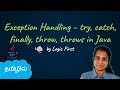 Java Exception Handling | Try, Catch, Finally, Throw, Throws |Java Course in Tamil|Logic First Tamil