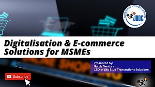 JBDC Virtual Biz Zone - Digitalisation \u0026 E-commerce Solutions for MSMEs